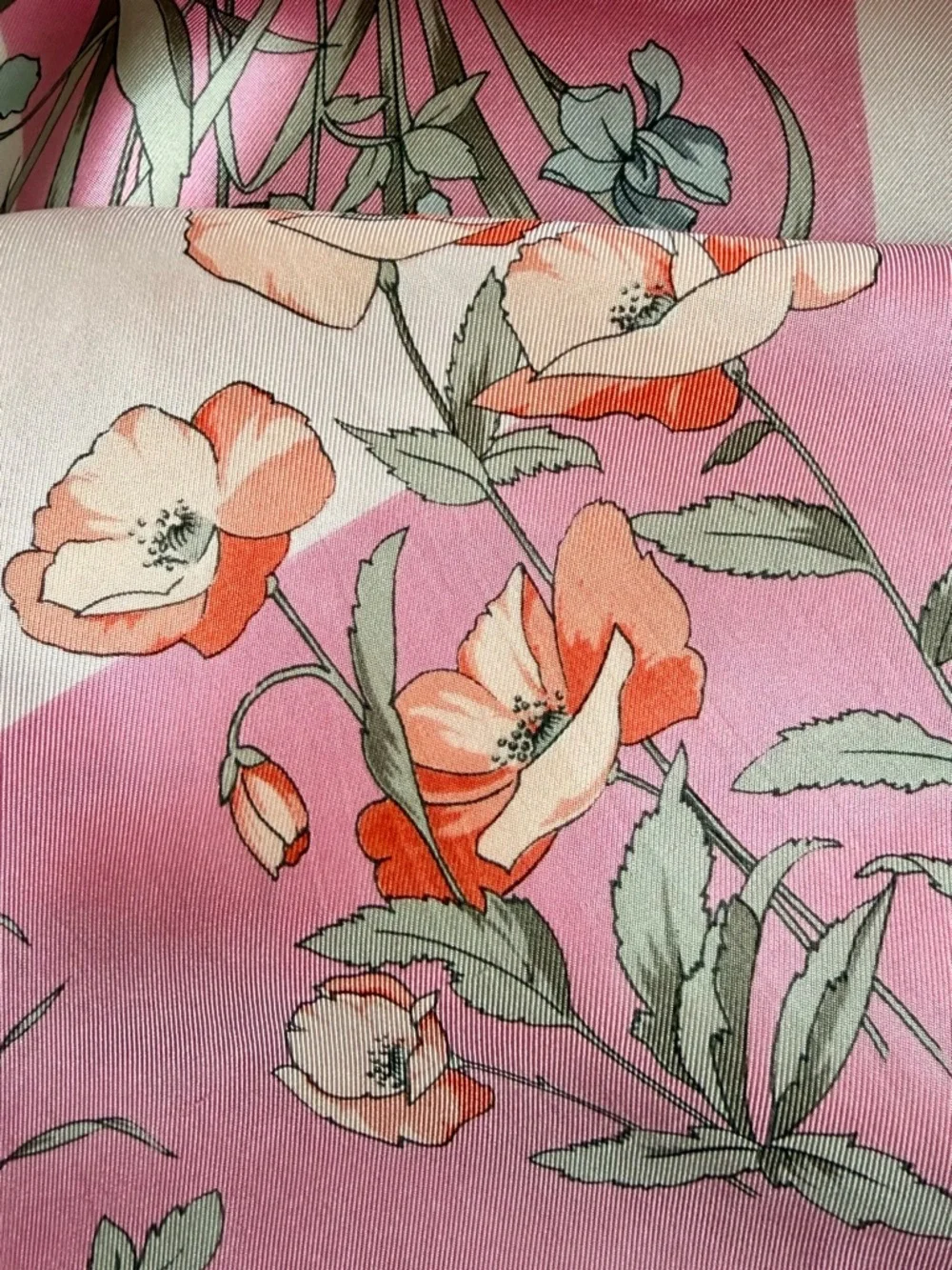Christian Dior Floral Print Silk Scarf